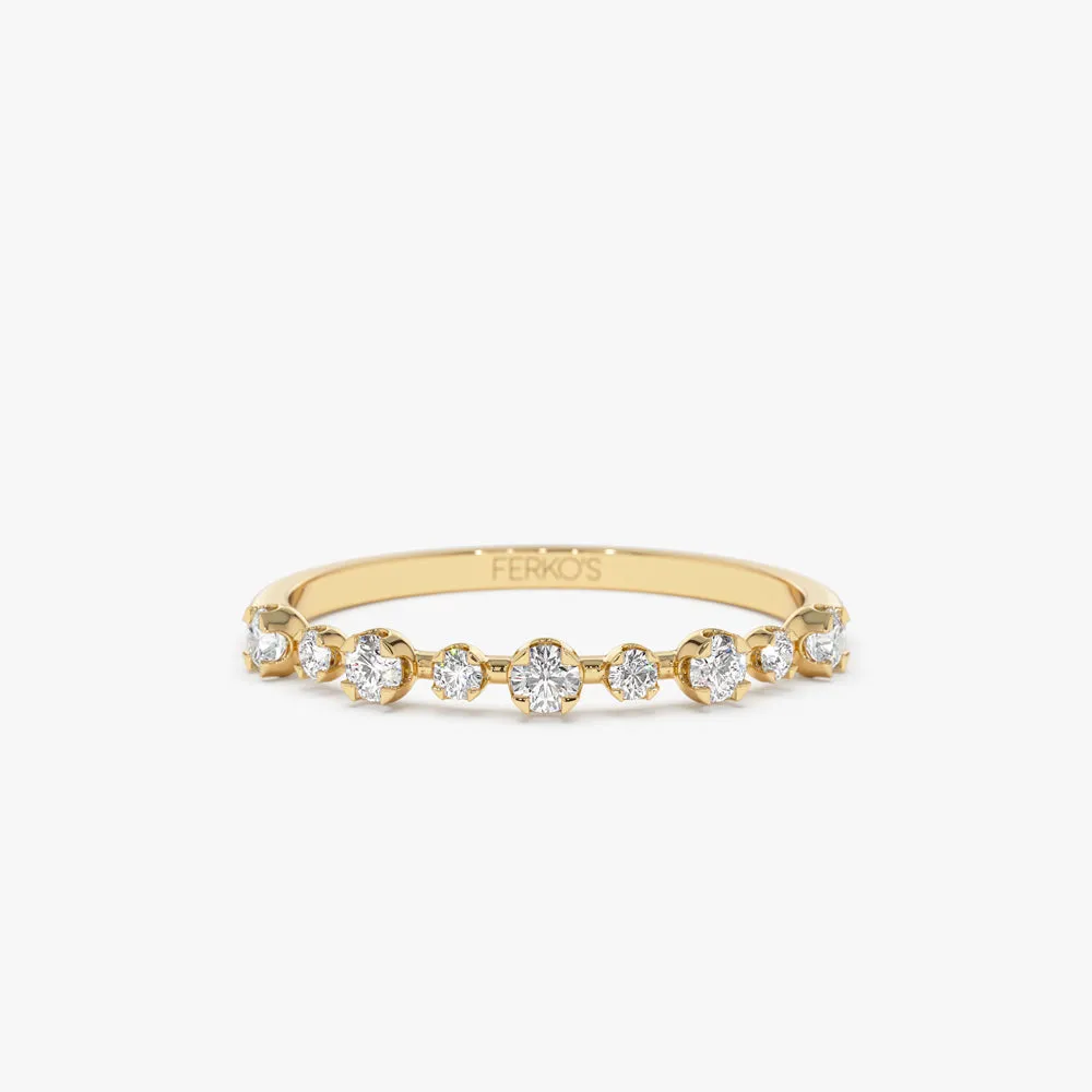 14k 4 Prong Petite Natural Diamond Ring