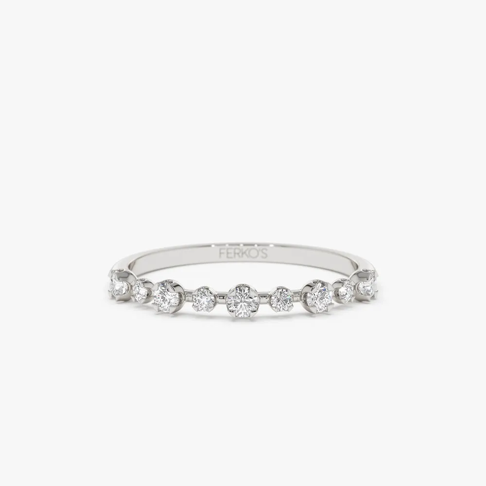 14k 4 Prong Petite Natural Diamond Ring