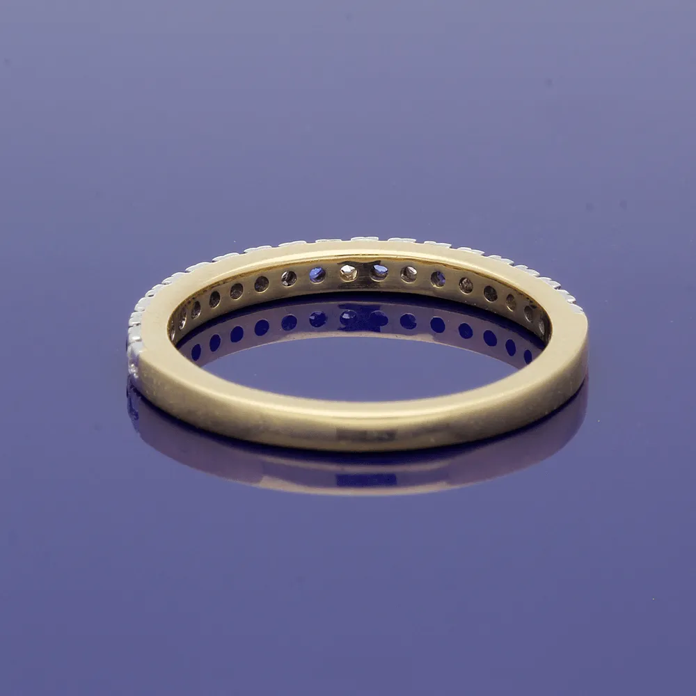 18ct Yellow Gold Sapphire & Diamond Eternity Ring