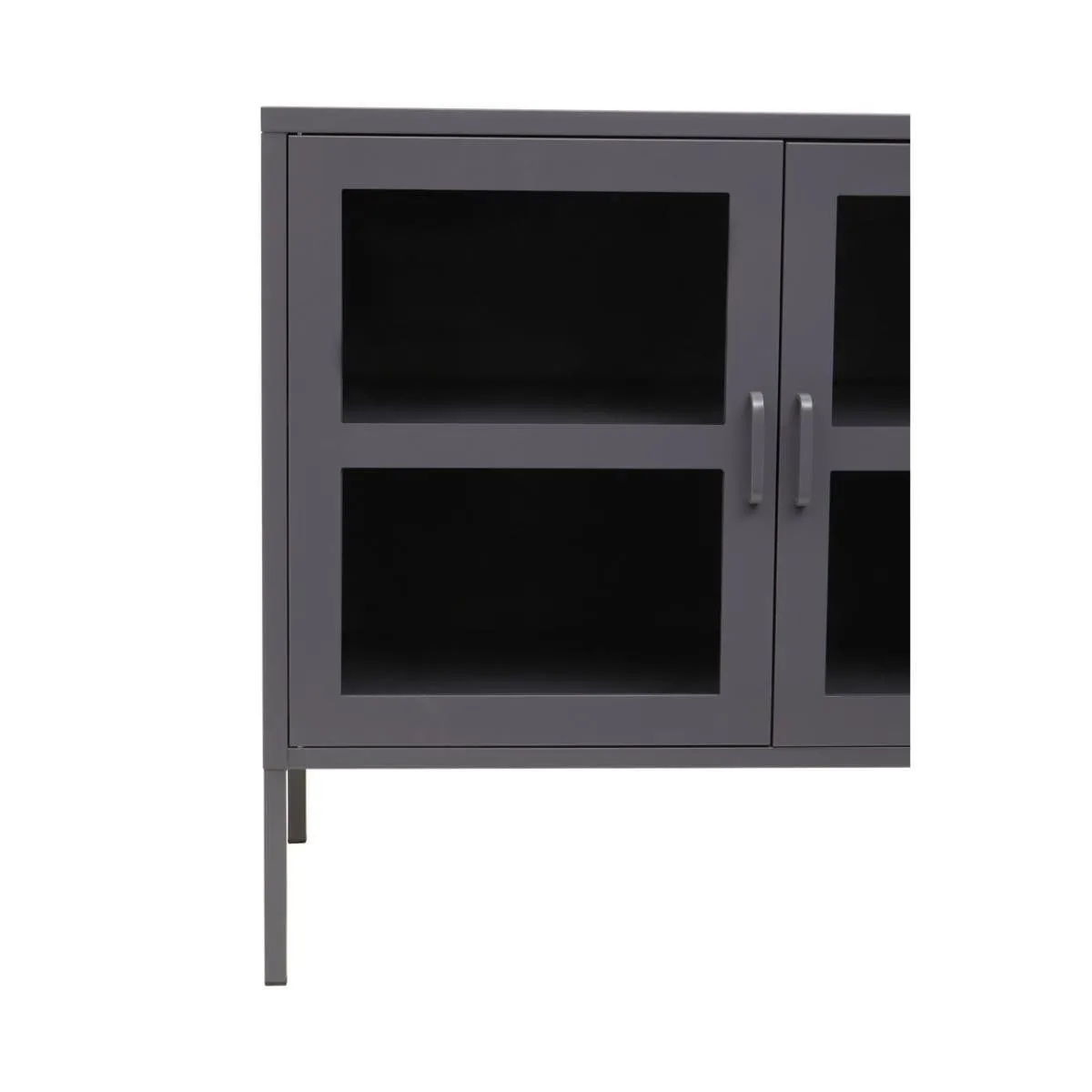 Acier Three Door Grey Sideboard