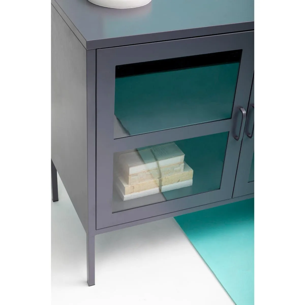 Acier Three Door Grey Sideboard