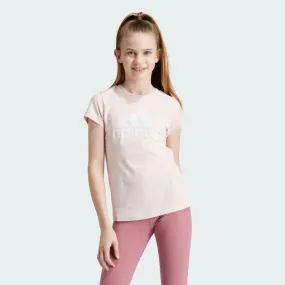 ADIDAS KID'S BIG LOGO PINK TEE