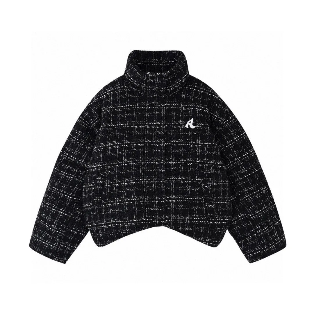 AINTSHY Black Woven Down Jacket