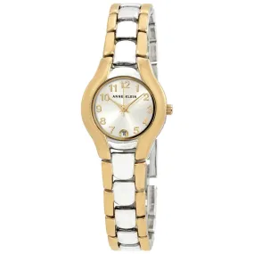 Anne Klein Silver Dial Two-tone Ladies Watch 10-6777SVTT