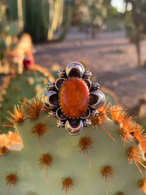 Apple Coral Adjustable ring