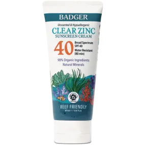 Badger SPF 40 Sport Mineral Sunscreen Cream