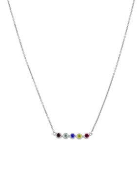 Bauble Birthstone Necklace - 925 Sterling Silver