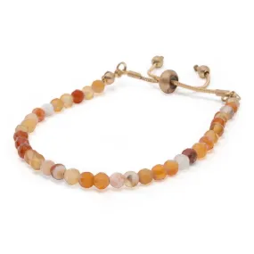 Beaded Bracelet Gold Peach