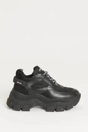 Black Leather Preowned Centaurus Sneakers