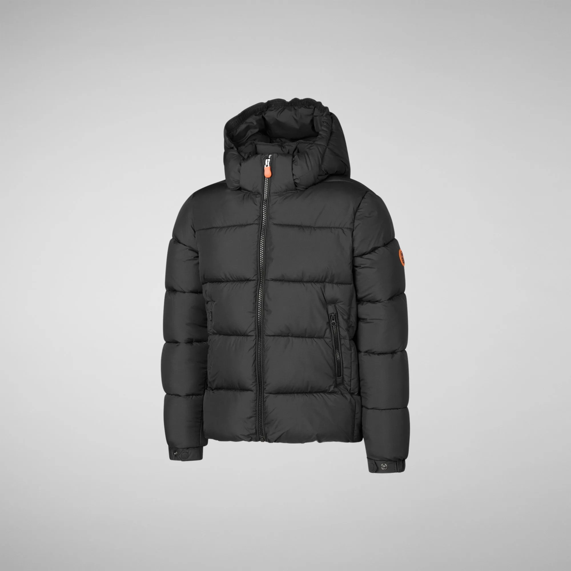 Boys' animal free puffer jacket Foster in black