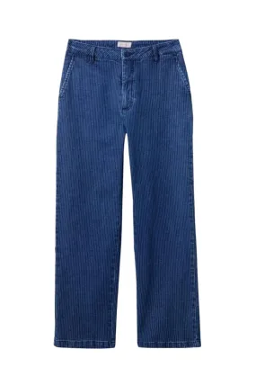 BRIXTON Women's Victory Pant Pinstripe Denim