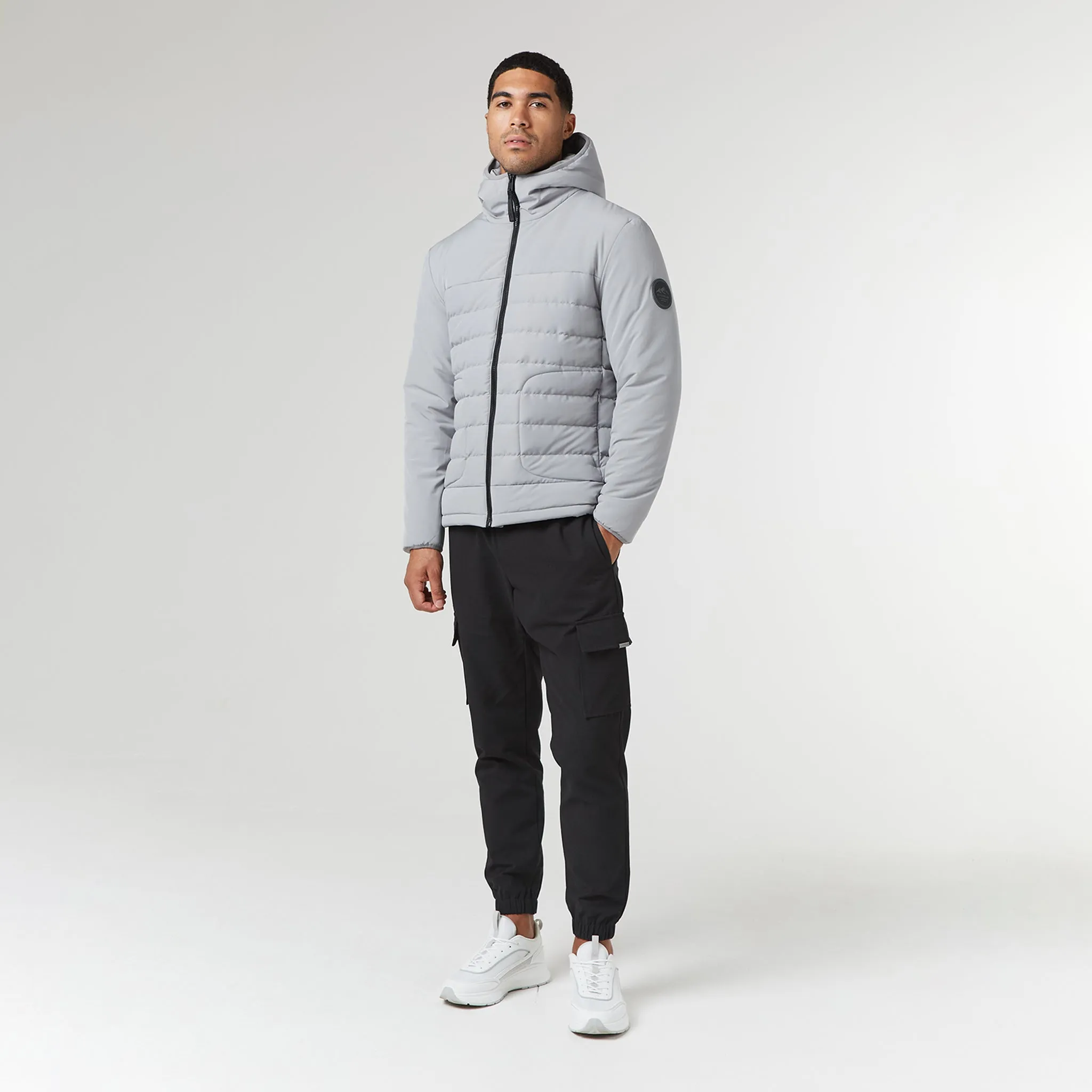 Contrast Soft Shell Jacket | Ice Grey