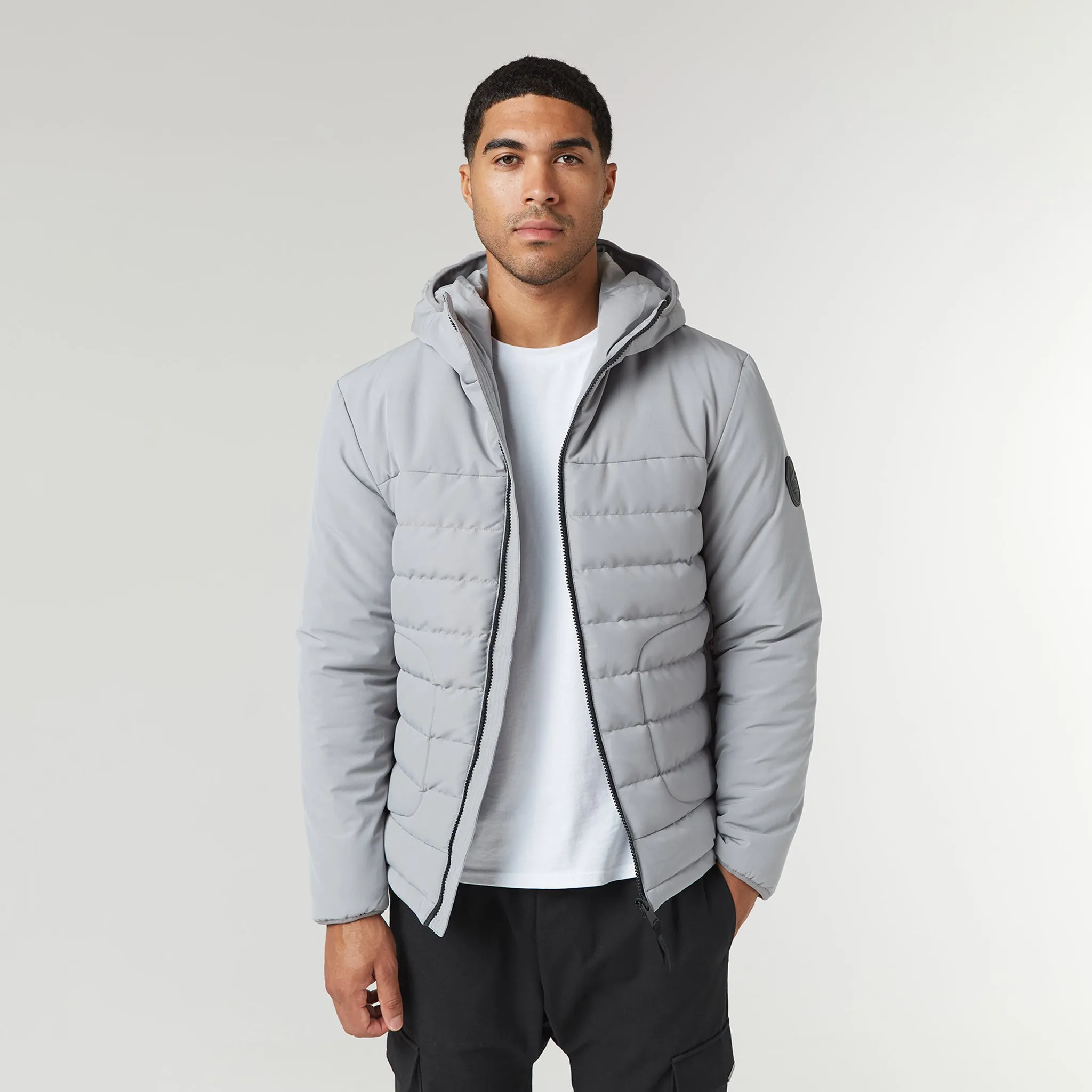 Contrast Soft Shell Jacket | Ice Grey