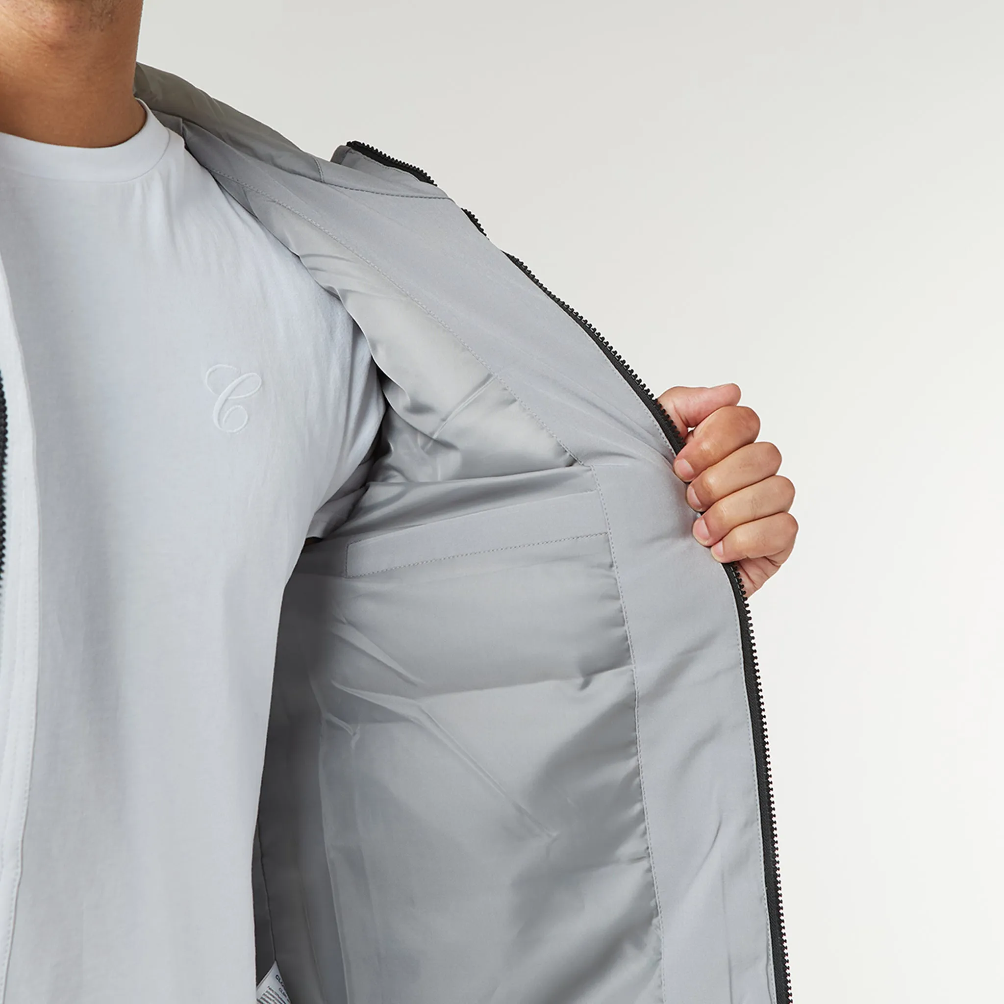 Contrast Soft Shell Jacket | Ice Grey