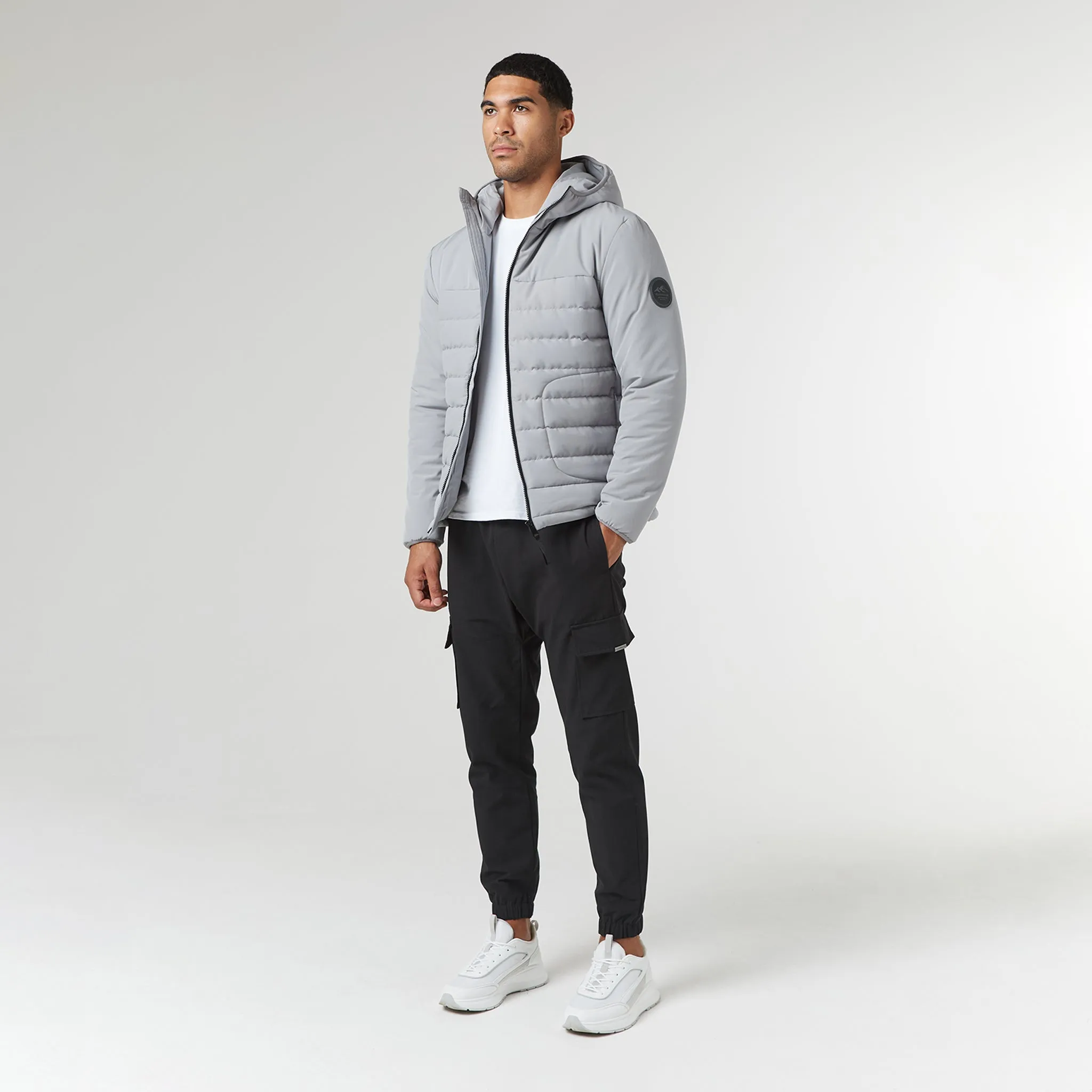 Contrast Soft Shell Jacket | Ice Grey