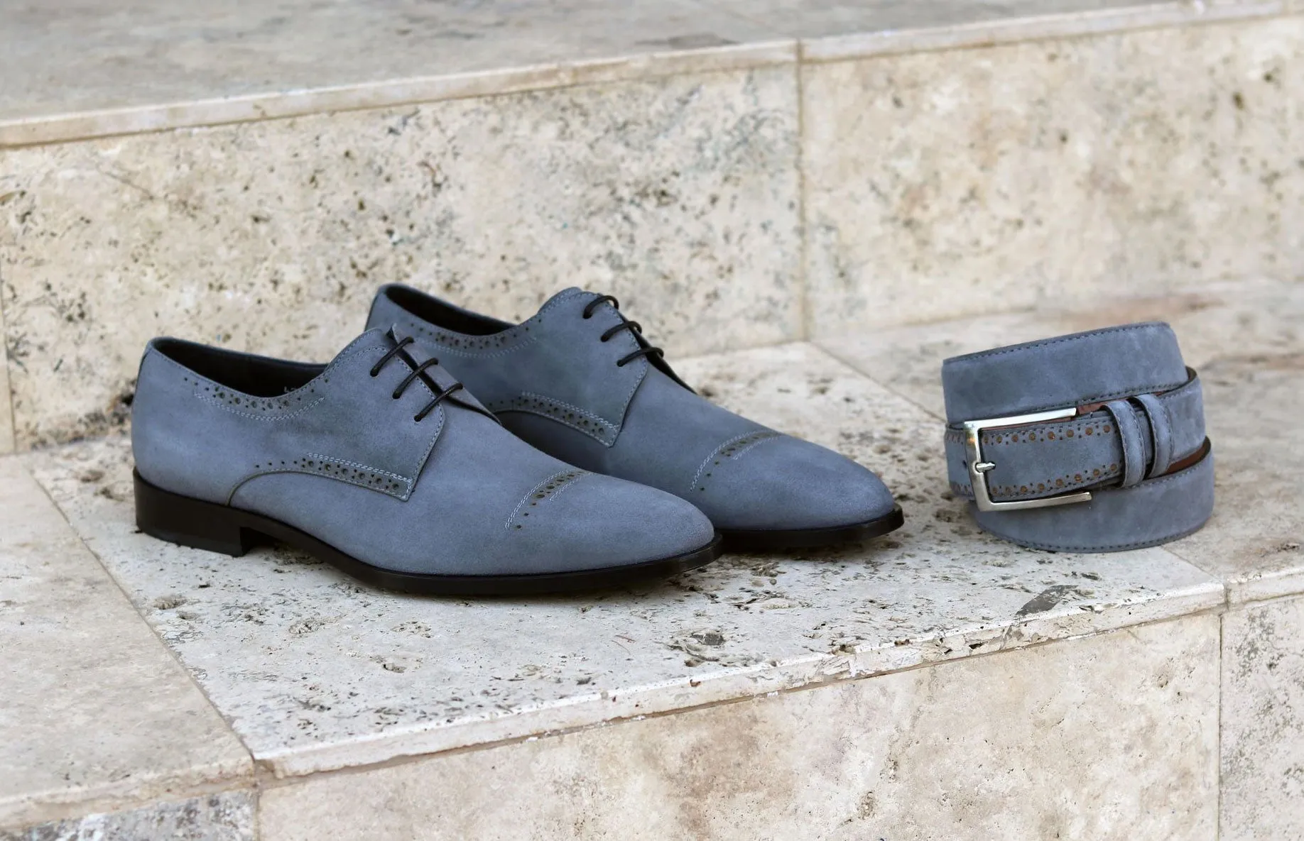 Corrente Suede Lace-Up Oxford Grey