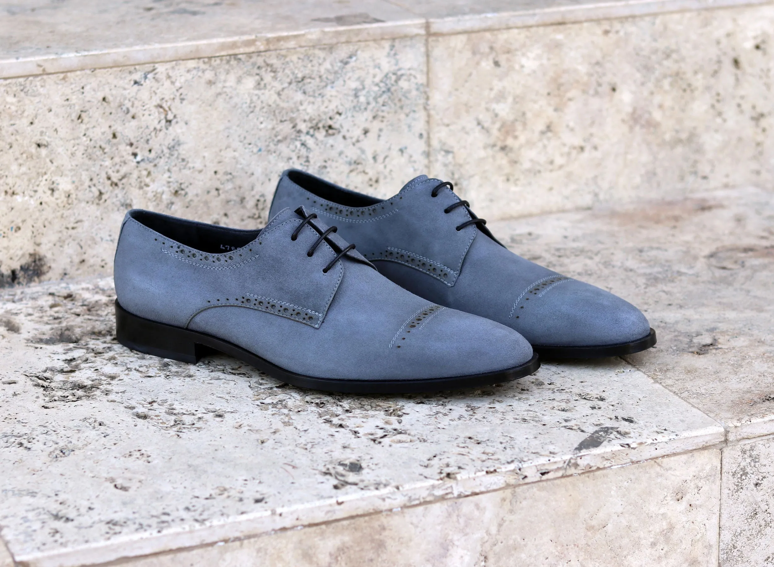 Corrente Suede Lace-Up Oxford Grey