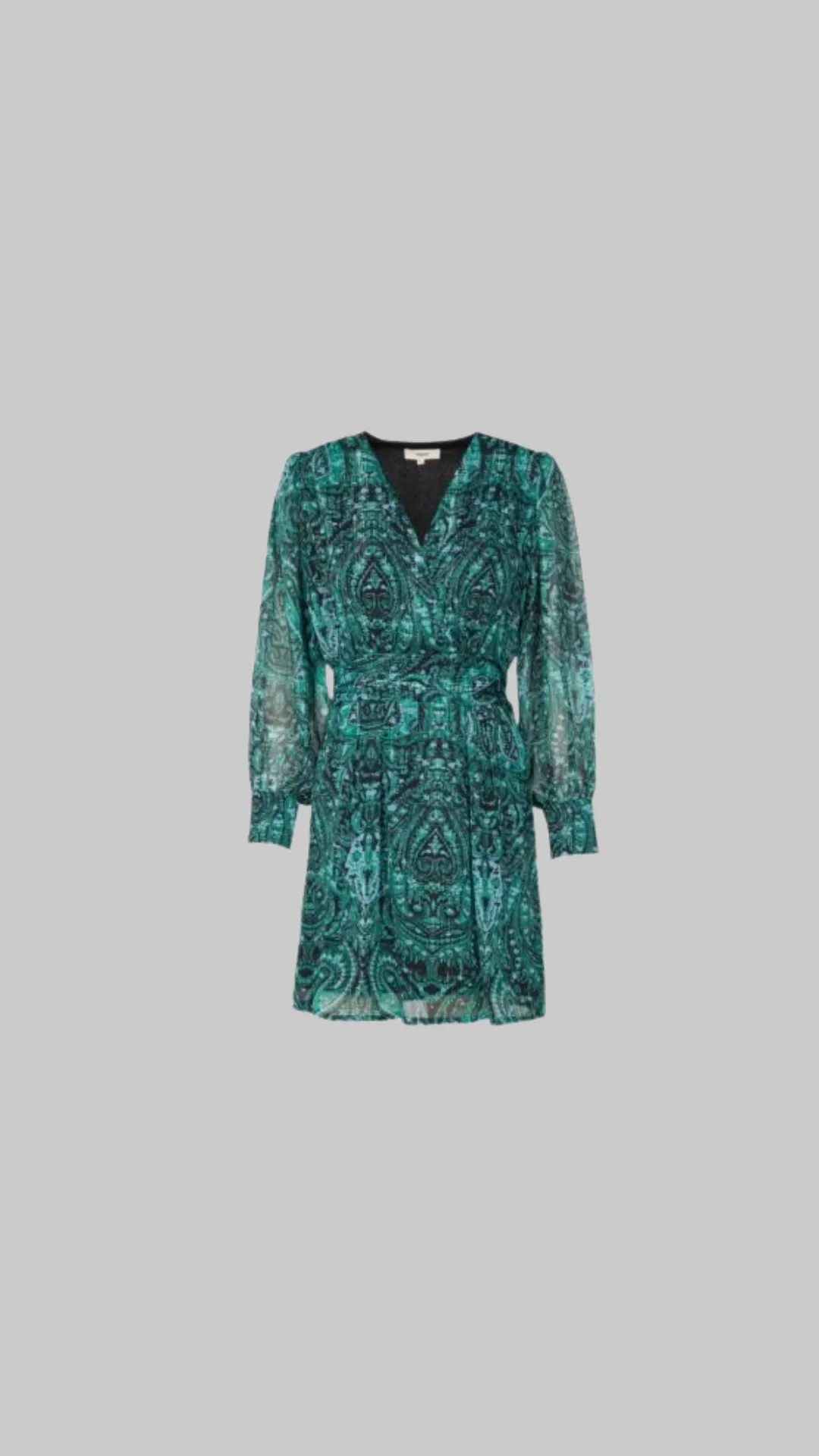 Cruise Paisley Print Long Sleeves Dress