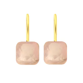 Earrings - Naked 2 in Rose Quartz