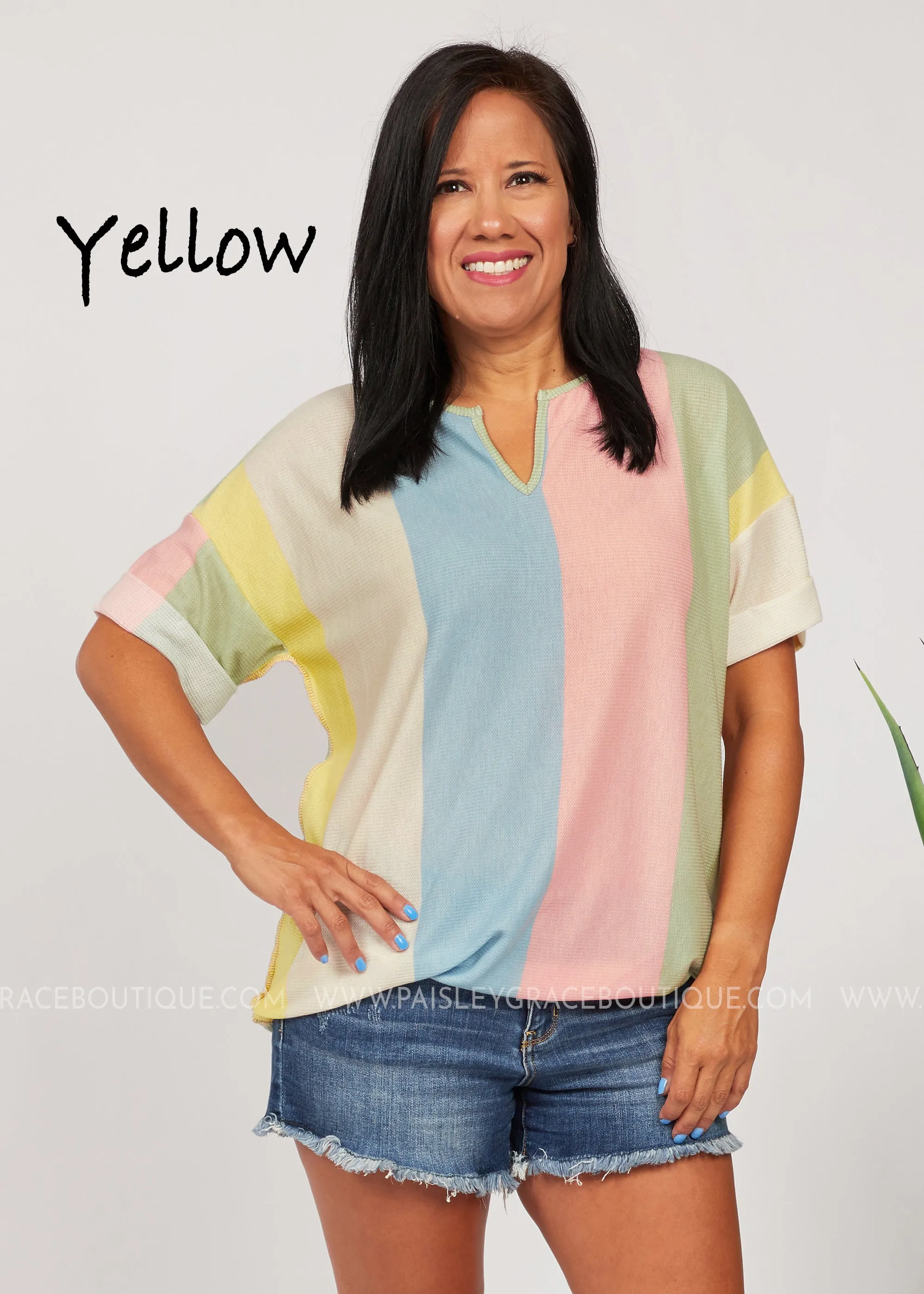 Easy Days Top-PURPLE or YELLOW. - LAST ONE FINAL SALE