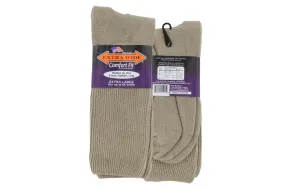 Extra Wide Socks Crew Tan