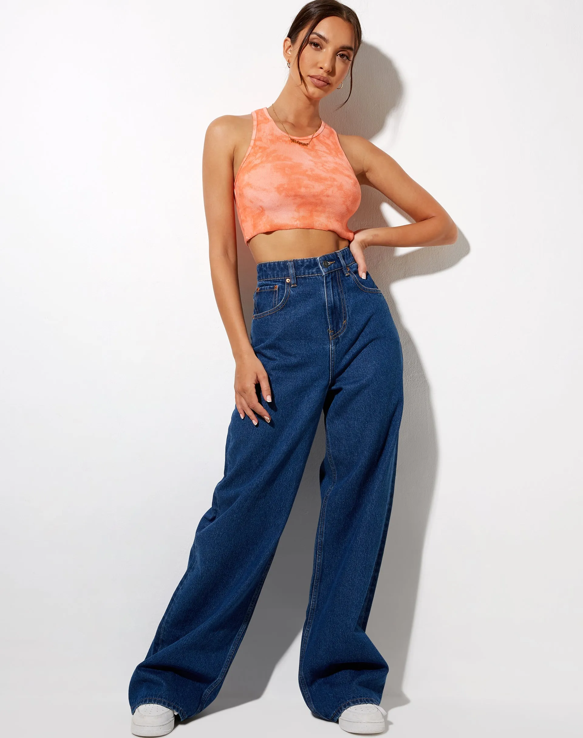 Givas Crop Top in Tangerine Tie Dye