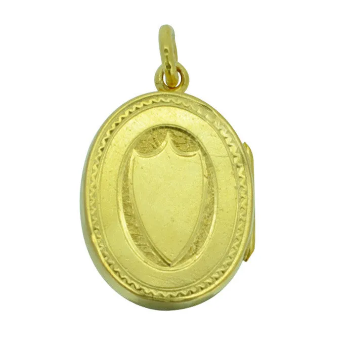 Horse Shoe Front Gold Locket