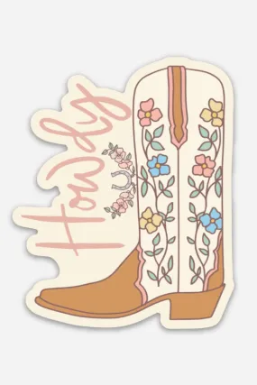 howdy boot sticker