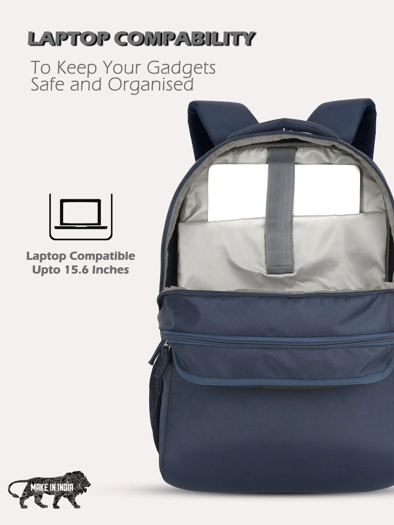 Lavie Sport Urban 31L Laptop Backpack For Men & Women | Boys & Girls Navy