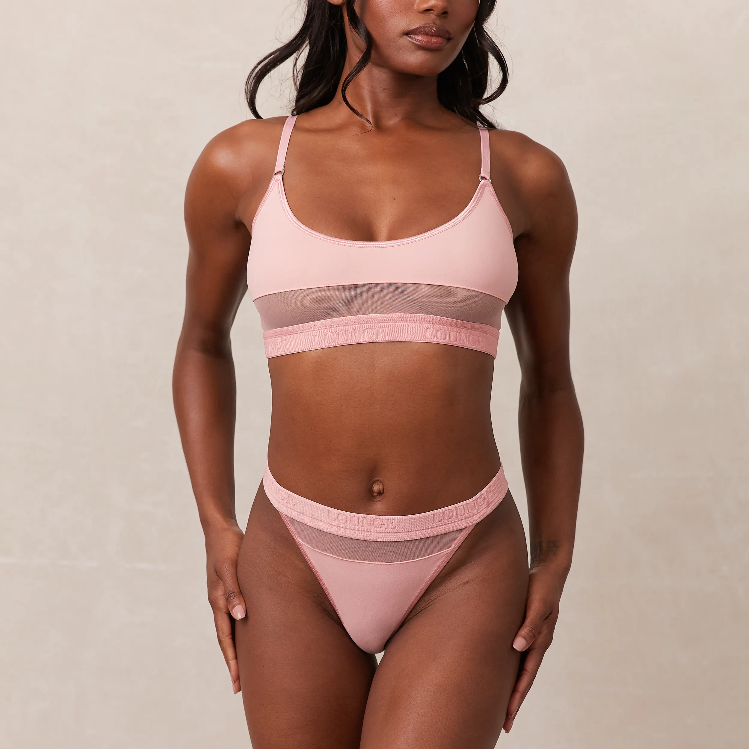 Mesh Bra  - Pink