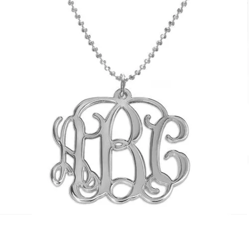 Mini Monogram Necklace - Vine Script