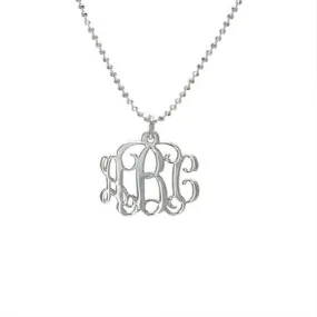 Mini Monogram Necklace - Vine Script