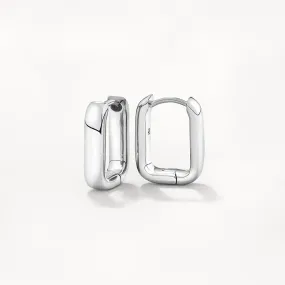 Mini Paperclip Earrings in Silver