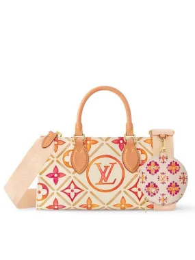 OnTheGo East West Monogram Canvas Tote Bag Coral