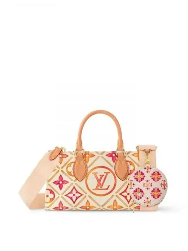 OnTheGo East West Monogram Canvas Tote Bag Coral