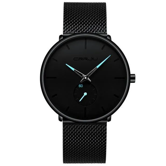 Slim Mesh Steel Waterproof Sport Watch