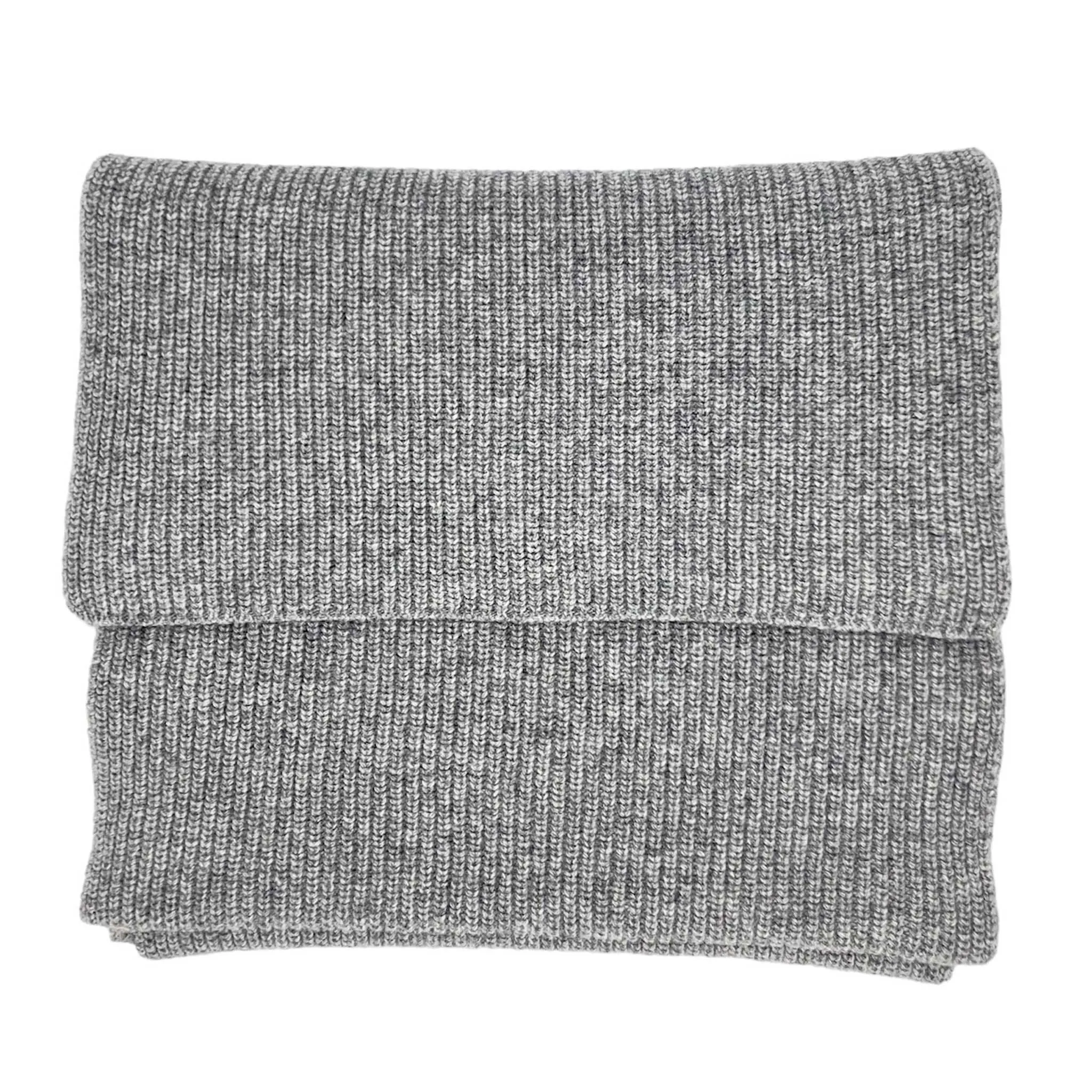 Soft Grey Cashmere Blend Scarf