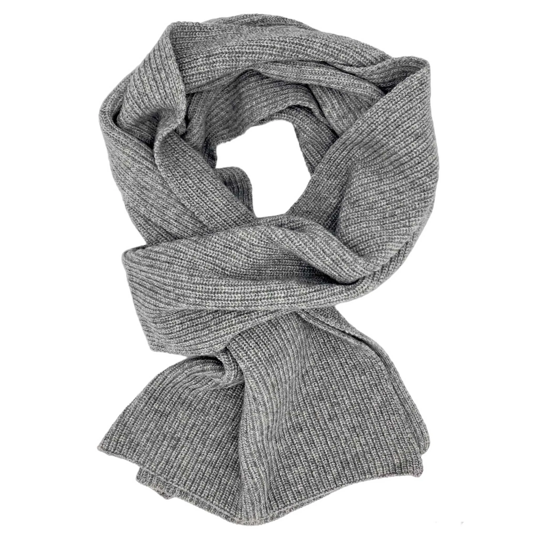 Soft Grey Cashmere Blend Scarf