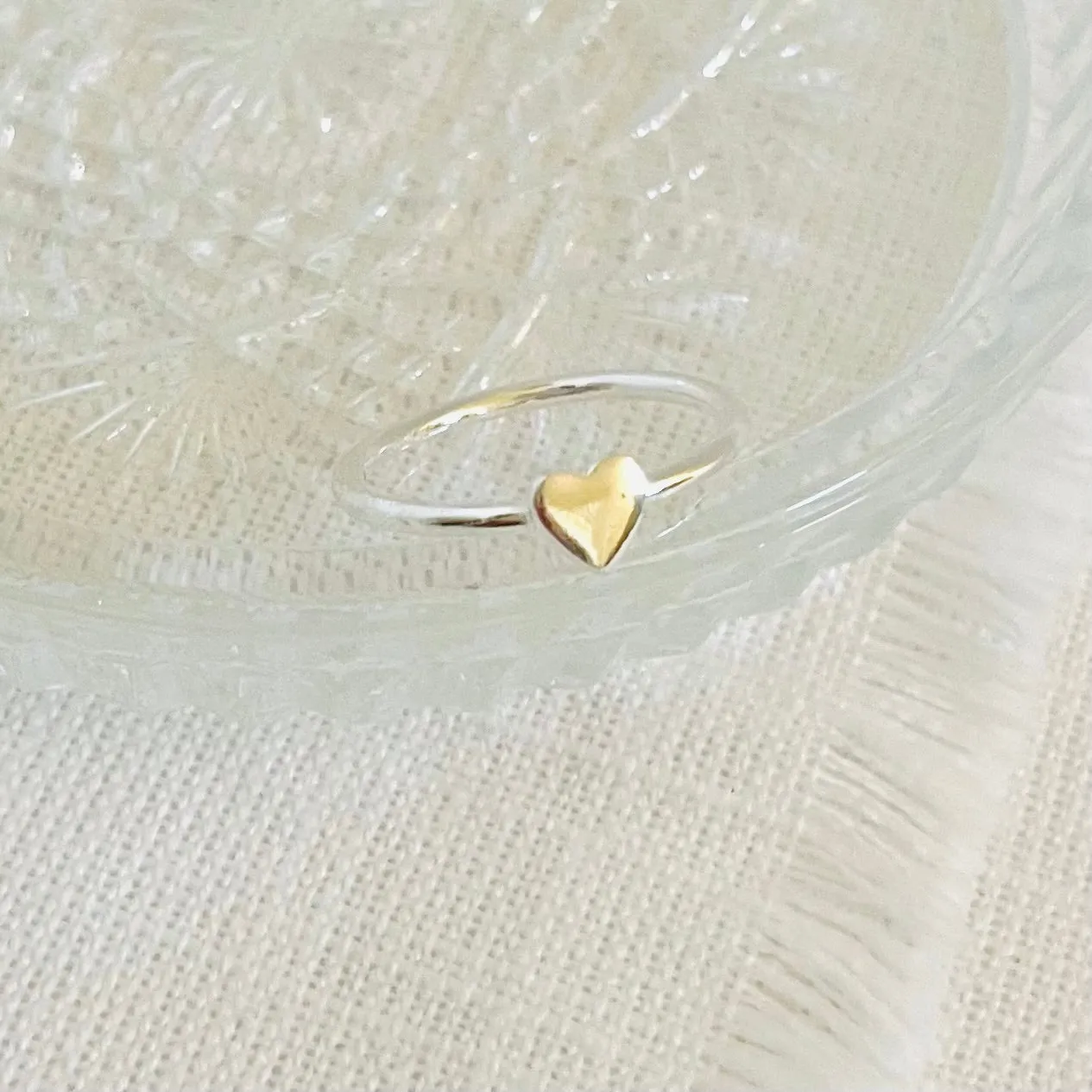 Sterling Silver Mini Heart Ring