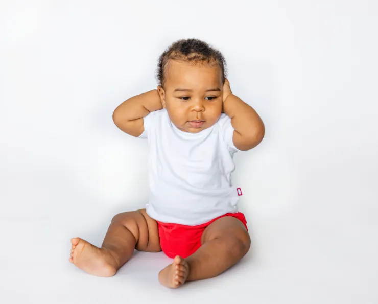 Super-Soft Organic Cotton Baby Rib Short Sleeve Lap Tee| Smurf