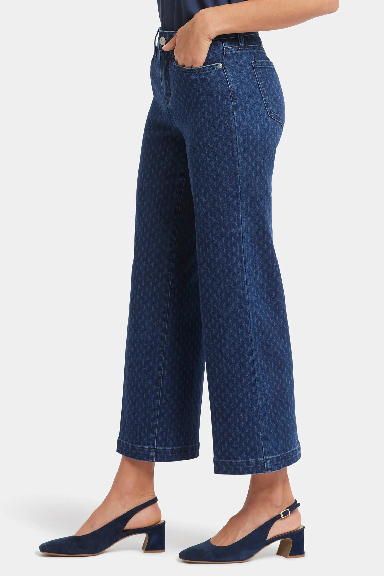 Teresa Wide Leg Ankle Jeans - Indigo Maison Geo