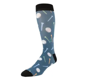 The David - Extra Cushioned - Light Blue Golf Dress Socks