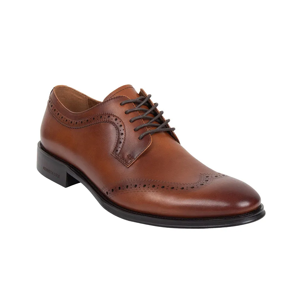 Tristian Lace Up Laser Dress Shoe Chestnut Kenneth Cole New York Men's