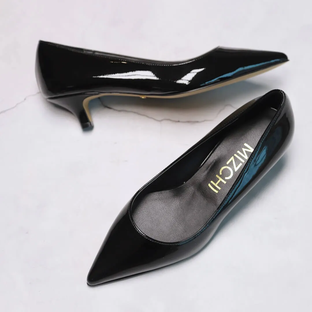 *UK size 13 - SISARA - black, 4cm heels