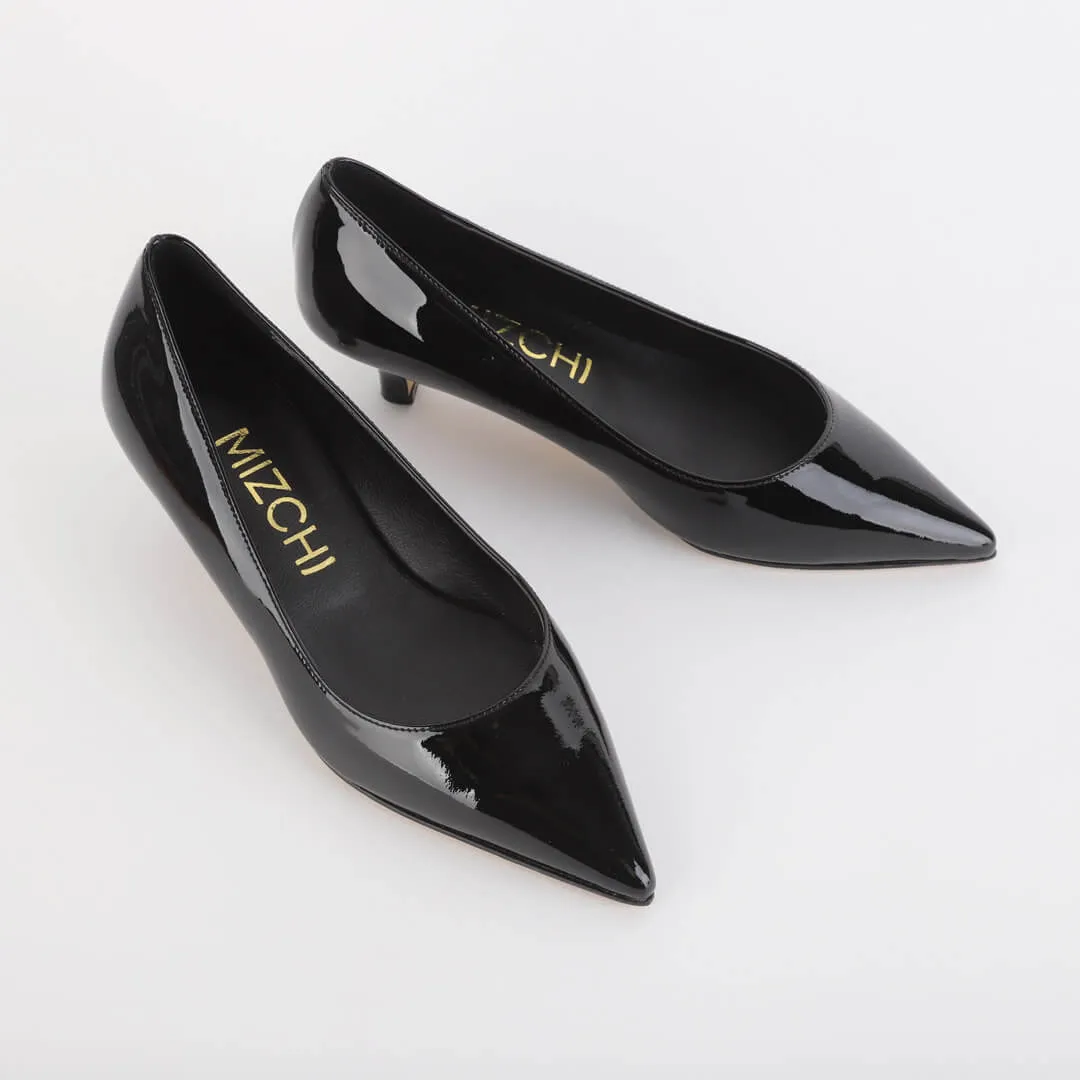 *UK size 13 - SISARA - black, 4cm heels