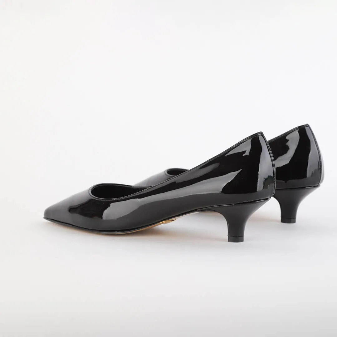 *UK size 13 - SISARA - black, 4cm heels