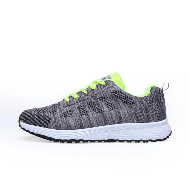 Women's Lace-Up Running Shoes | Breathable Mesh, Flat Heel