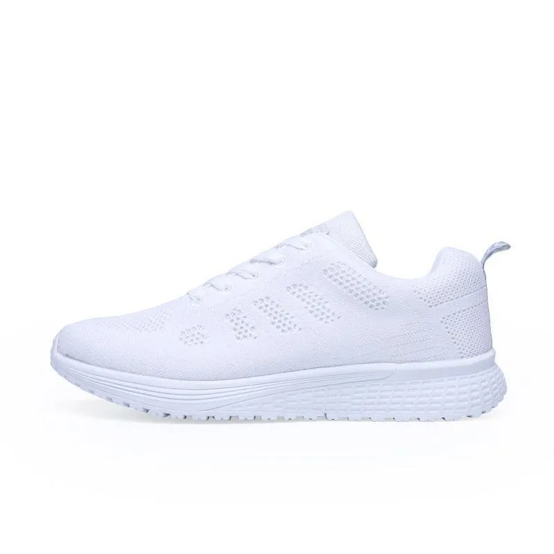 Women's Lace-Up Running Shoes | Breathable Mesh, Flat Heel